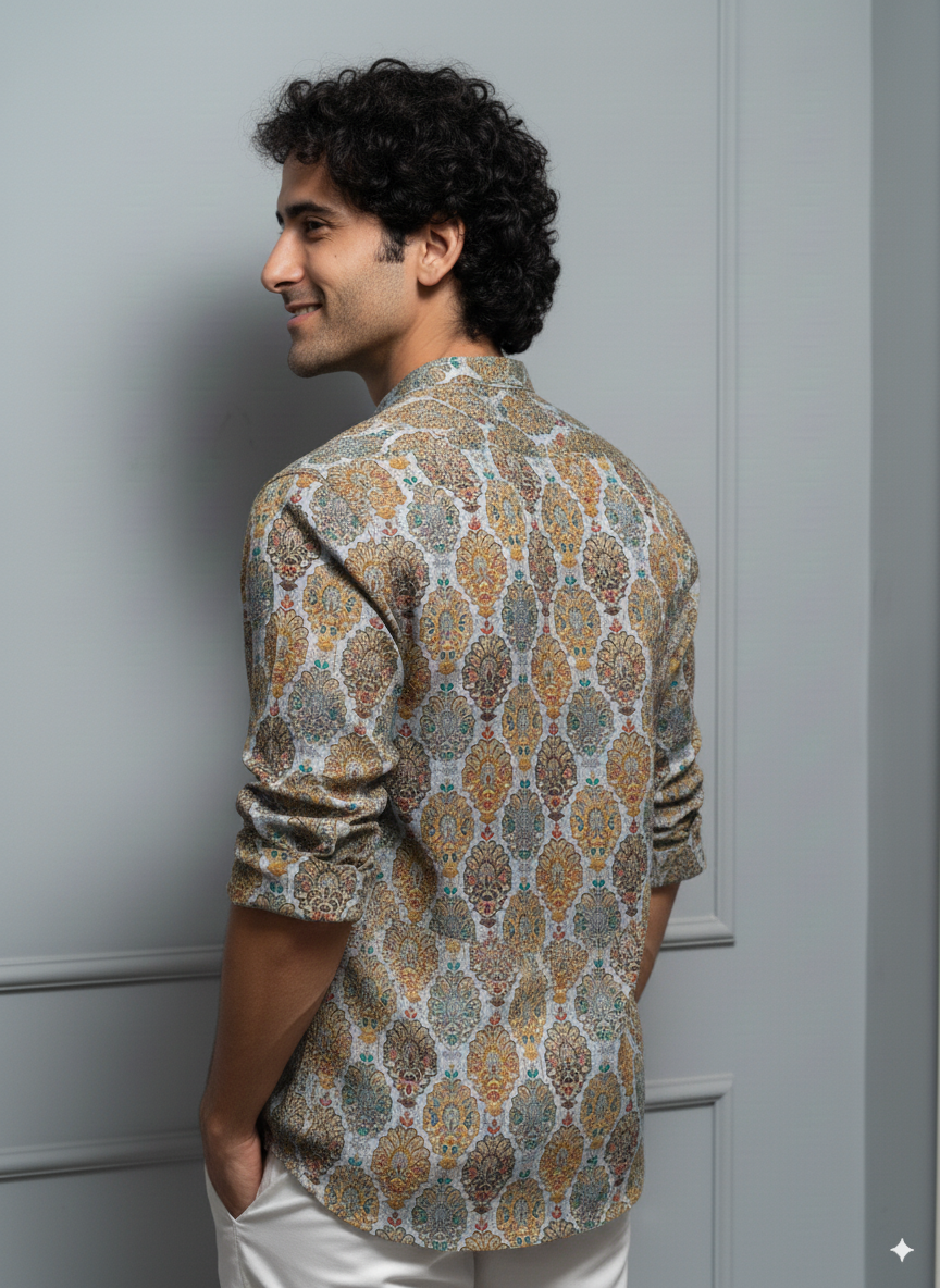 Jaipuri Print Cotton Short Kurta