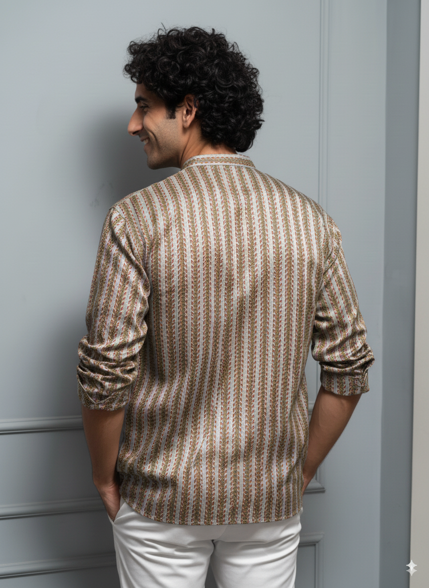 Vine Rhythm Short Kurta