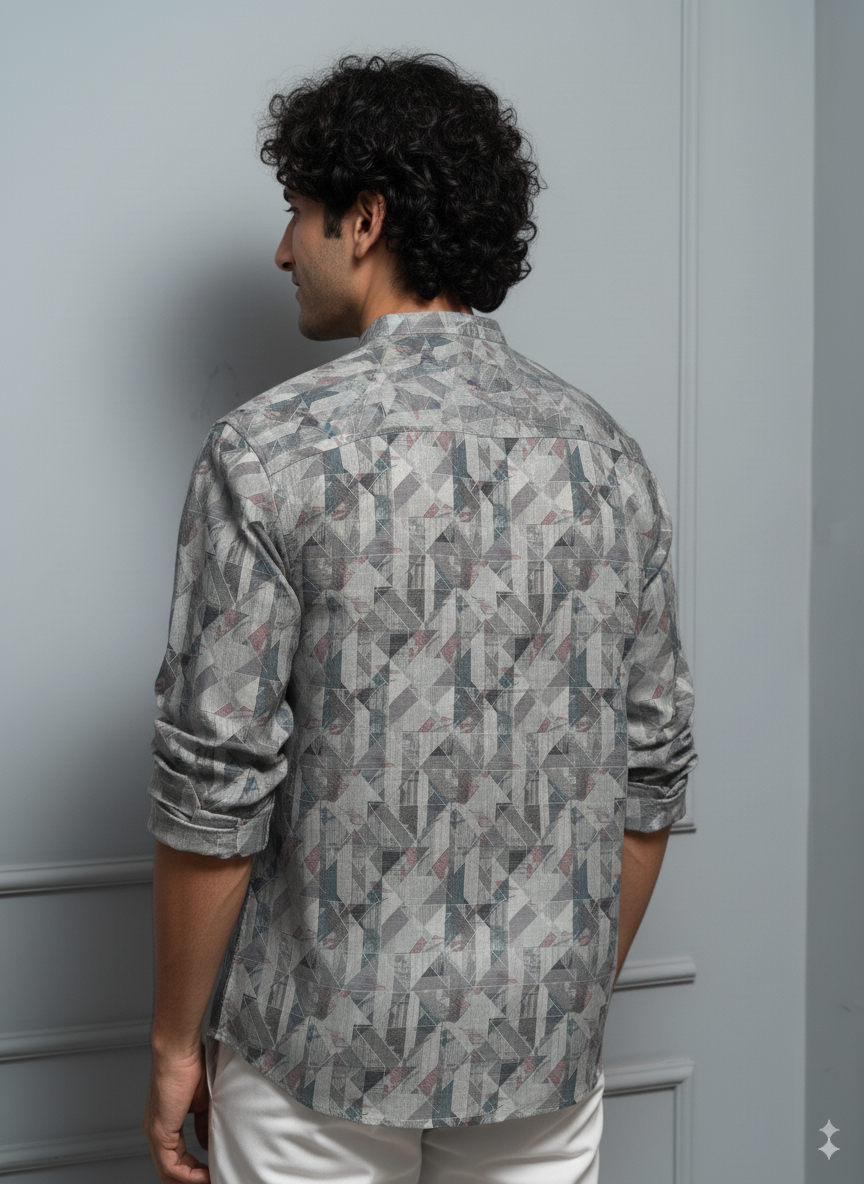 Geometric Printed Cotton Kurta
