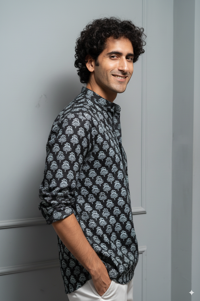 Midnight Medallion Short Kurta