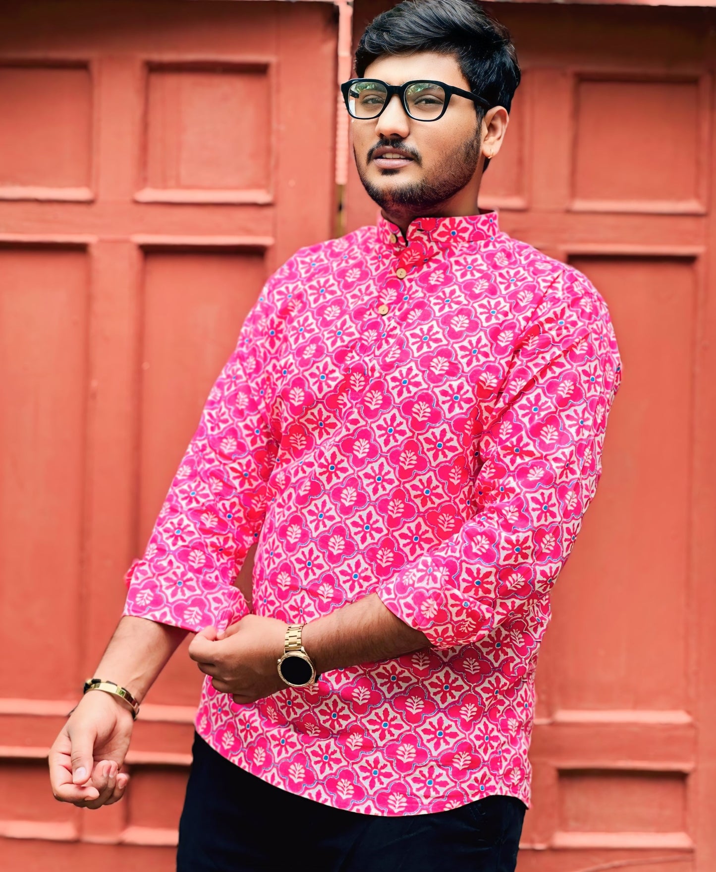 Fuchsia Mosaic Short Kurta - My Store