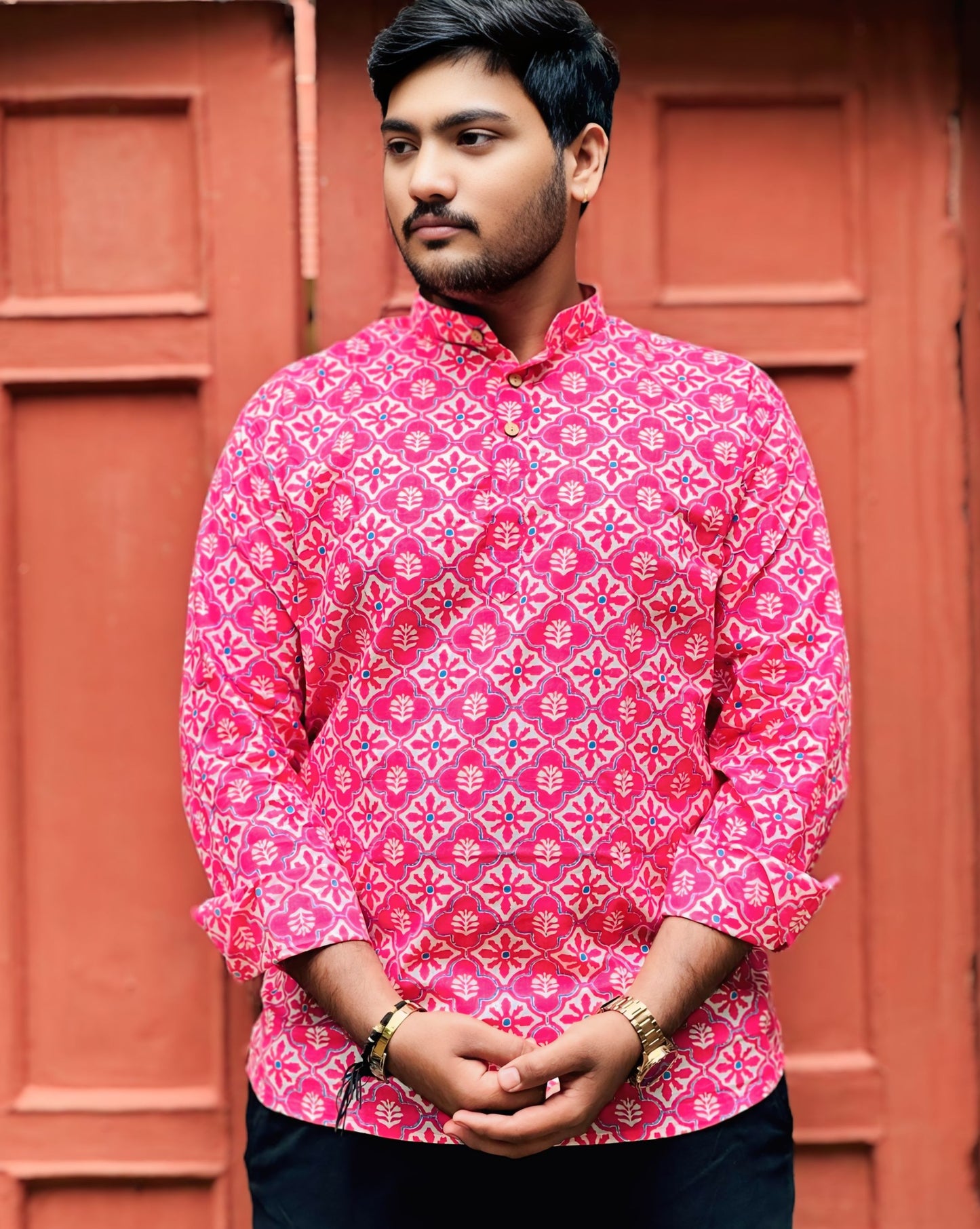 Fuchsia Mosaic Short Kurta - My Store