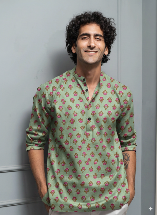 Sage Bloom Short Kurta