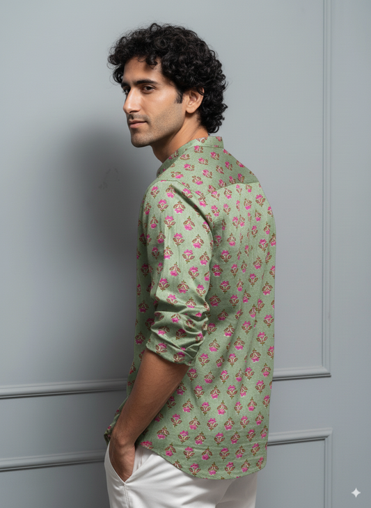 Sage Bloom Short Kurta