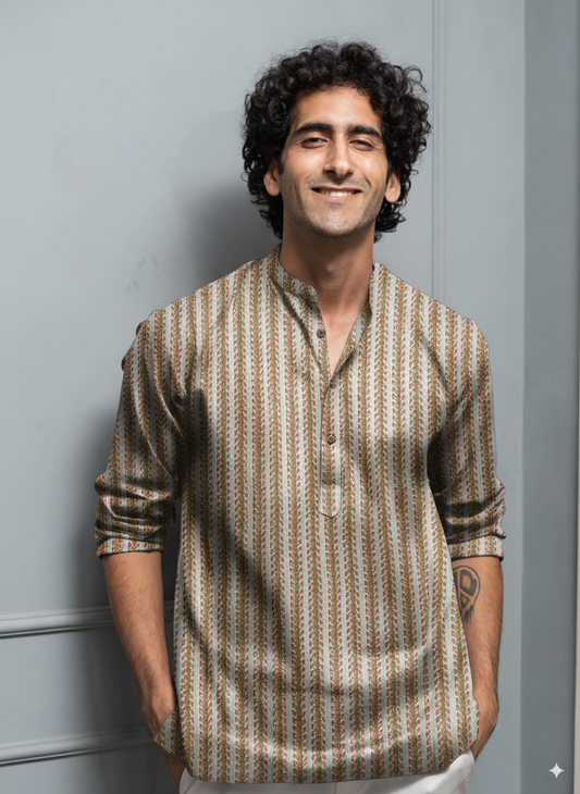 Vine Rhythm Short Kurta
