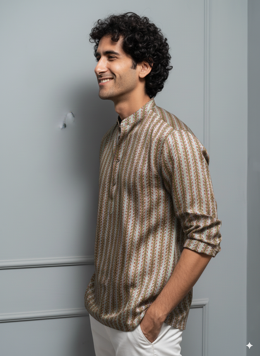 Vine Rhythm Short Kurta