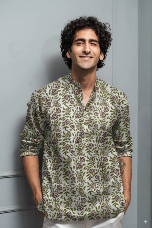 Meadow Paisley Short Kurta