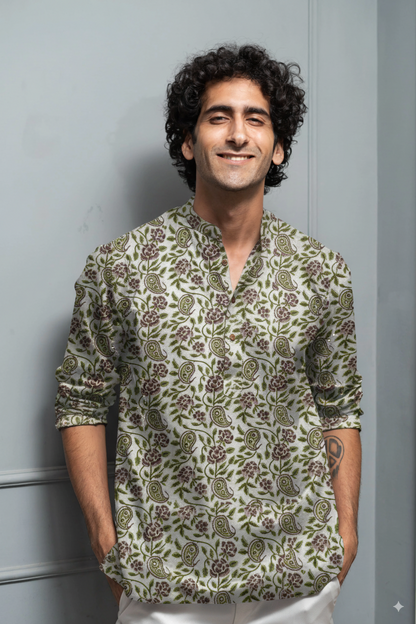 Meadow Paisley Short Kurta
