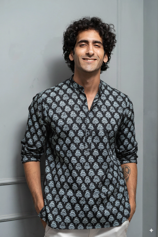 Midnight Medallion Short Kurta