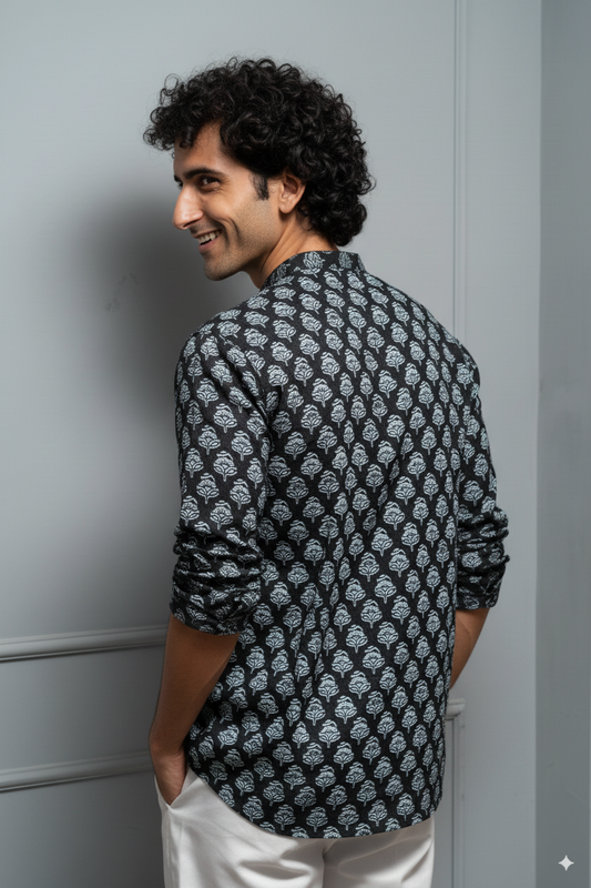 Midnight Medallion Short Kurta