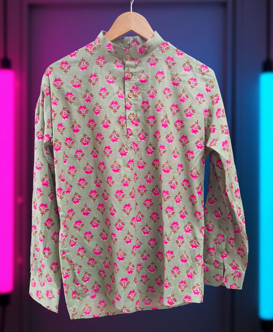 Sage Bloom Short Kurta - My Store