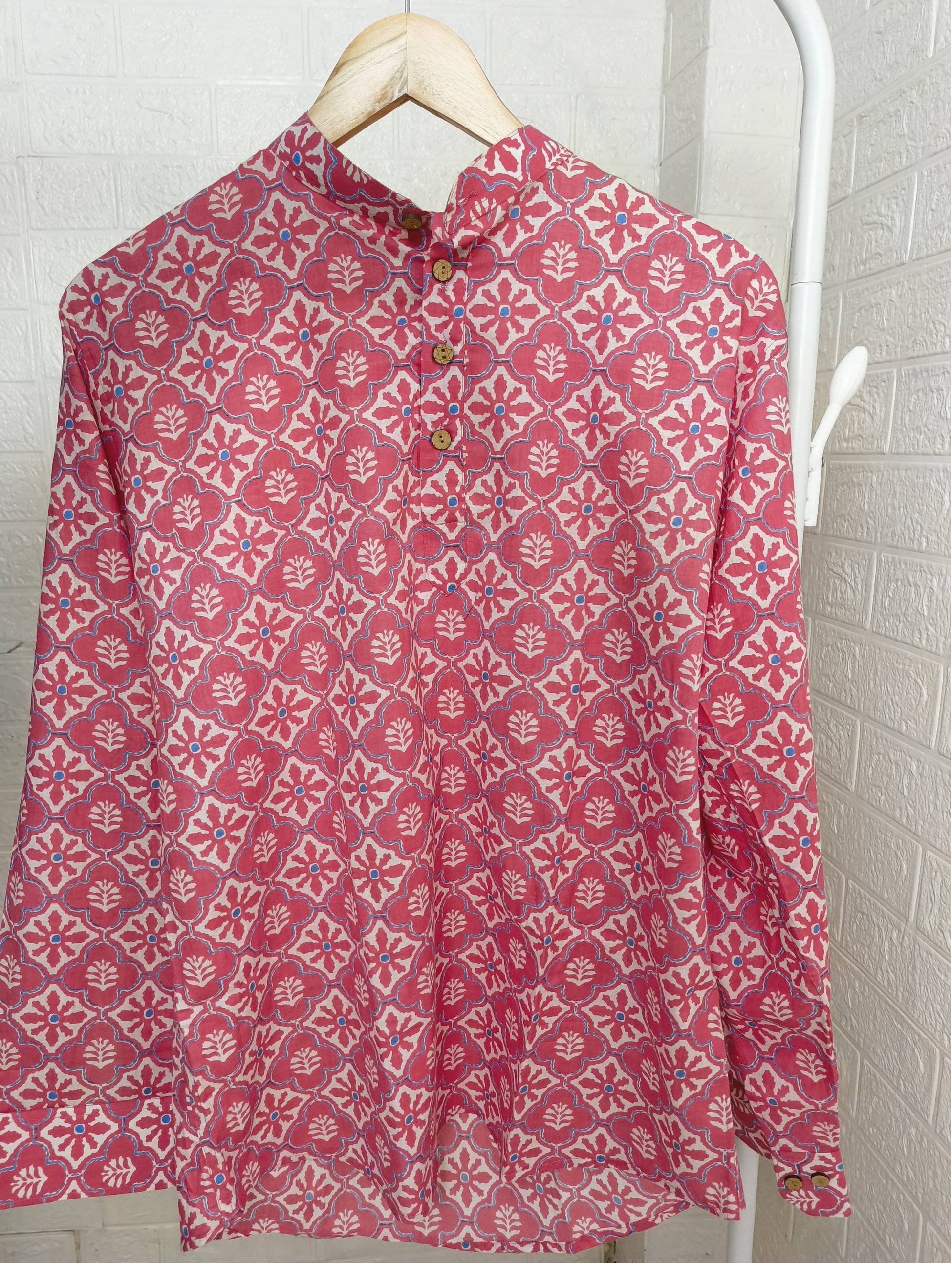 Fuchsia Mosaic Short Kurta - My Store