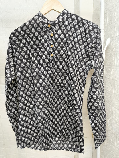 Midnight Medallion Short Kurta - My Store