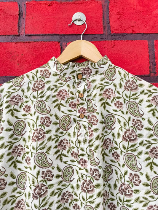 Meadow Paisley Short Kurta - My Store
